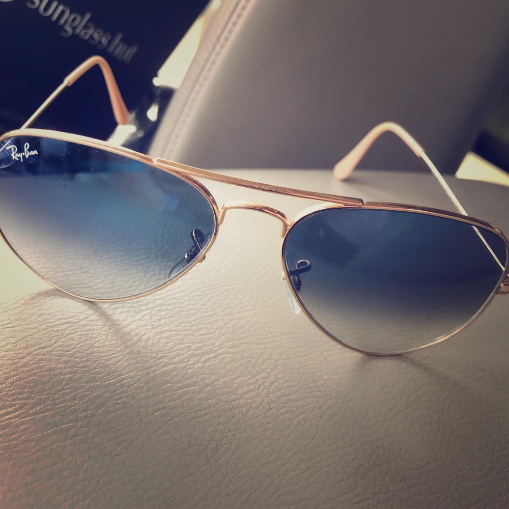 Blue gradient ray ban sunglasses
